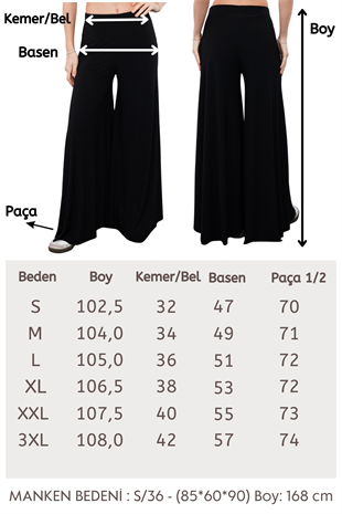 Maxi Tunik & Pantolon Takım-Siyah