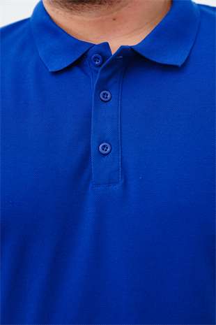 Polo Yaka Kısa Kol-Koyu Mavi