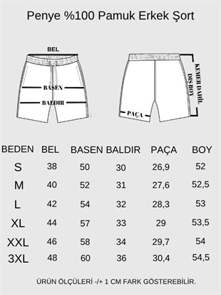Erkek Regular Fit %100 Pamuk Baskısız Şort-Siyah