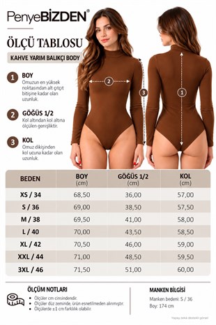Kadın Viskon Boğazlı Çıtçıtlı Zıbın Body-Kahve