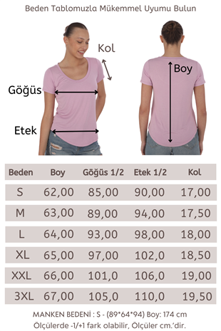 Extra Yumuşak Viscon Tişört-Lavanta Pembesi 