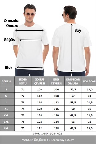 Erkek Oversize Tişört-Beyaz
