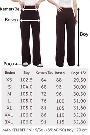 Nira Kadın Maxi Boy İspanyol Paça Sandy Pantolon-Kahverengi