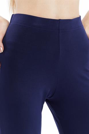  Extra Yumuşak Uzun Viskon Pantolon Home&Outdoor-Lacivert