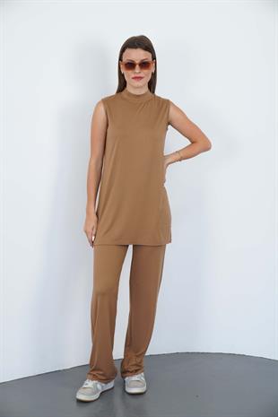 Kolsuz Tunik & Pantolon Takım-Tarçın