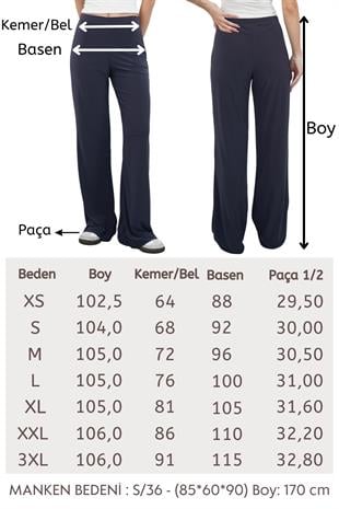 Nira Kadın Maxi Boy İspanyol Paça Sandy Pantolon-Füme