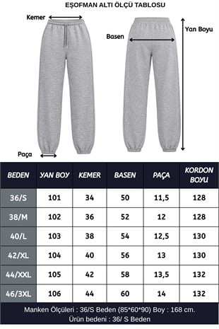 Kadın Günlük Stil Paçası Lastikli Regular Fit Eşofman Altı-Gri