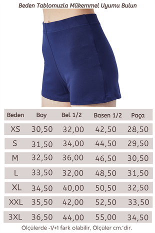 Extra Yumuşak Viskon Şort Home&Beach-Lacivert