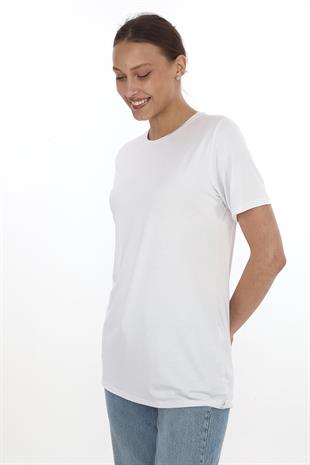 Soft Viskon Uzun Tunik-Siyah-Beyaz