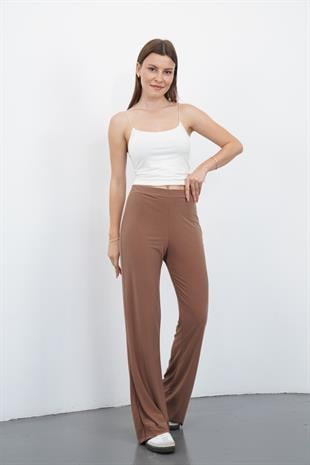 Nira Kadın Maxi Boy İspanyol Paça Sandy Pantolon-Tarçın