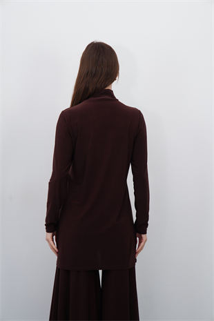 Dik Yaka Sandy Tunik-Kahverengi