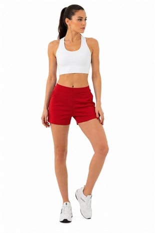 Extra Yumuşak Viskon Şort Home&Beach-Kırmızı