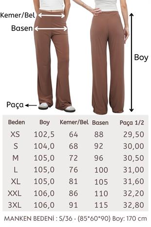 Nira Kadın Maxi Boy İspanyol Paça Sandy Pantolon-Tarçın