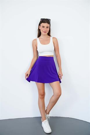 Şort Etek-Mor