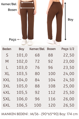  Extra Yumuşak Uzun Viskon Pantolon Home&Outdoor-Kahverengi