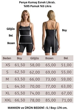 Kadın Body İp Askılı Şort Tulum-Siyah