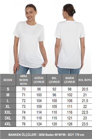 Soft Viskon Uzun Tunik-Siyah-Beyaz