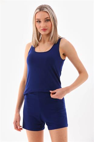 Extra Yumuşak Viskon Şort Home&Beach-Açık Lacivert