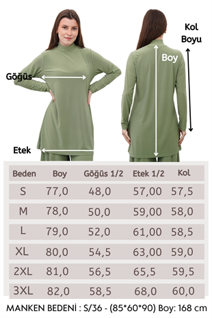 Maxi Tunik & Pantolon Takım-Çağla Yeşil