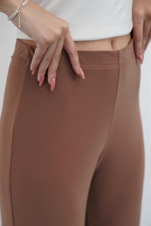 Nira Kadın Maxi Boy İspanyol Paça Sandy Pantolon-Tarçın