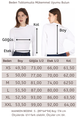 Likralı Pamuk Crop Tişört-Slim Fit -Beyaz