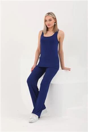 Extra Yumuşak Viskon Atlet Home&Outdoor-Açık Lacivert