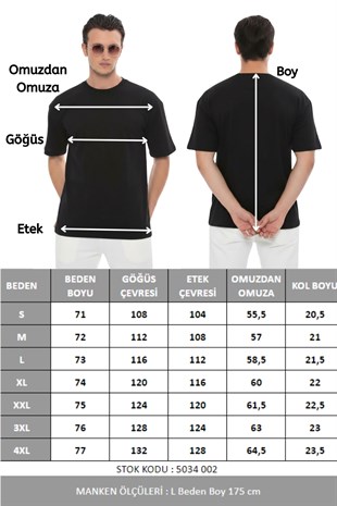 Erkek Oversize Tişört-Siyah