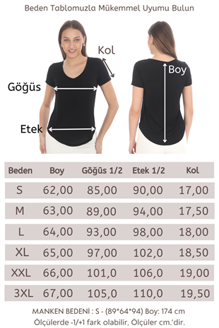 Extra Yumuşak Viscon 2li Tişört -Siyah-Beyaz