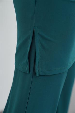 Sandy Pantolon&Tunik Takım-Zümrüt Yeşil