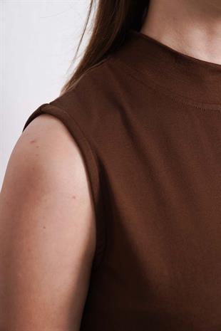 Kolsuz Tunik & Pantolon Takım-Kahve