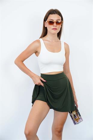 Şort Etek-Haki