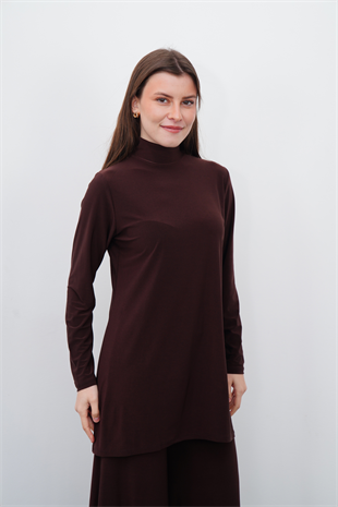 Dik Yaka Sandy Tunik-Kahverengi