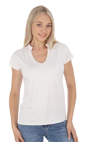 Soft Viskon Bluz-Ekru