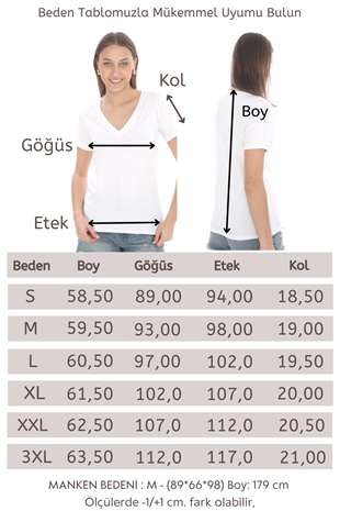 Viskon Dökümlü V Yaka Tişört-Beyaz