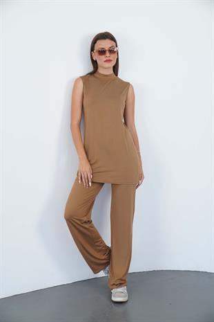 Kolsuz Tunik & Pantolon Takım-Tarçın