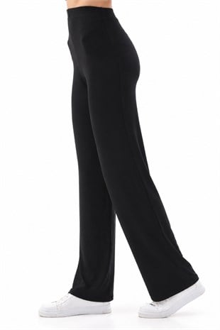 Extra Yumuşak Uzun Viskon Pantolon Home&Outdoor-Siyah