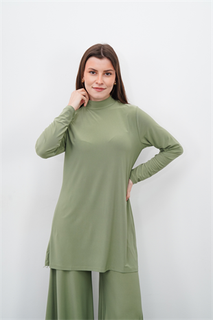 Maxi Tunik & Pantolon Takım-Çağla Yeşil