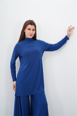 Maxi Tunik & Pantolon Takım-İndigo