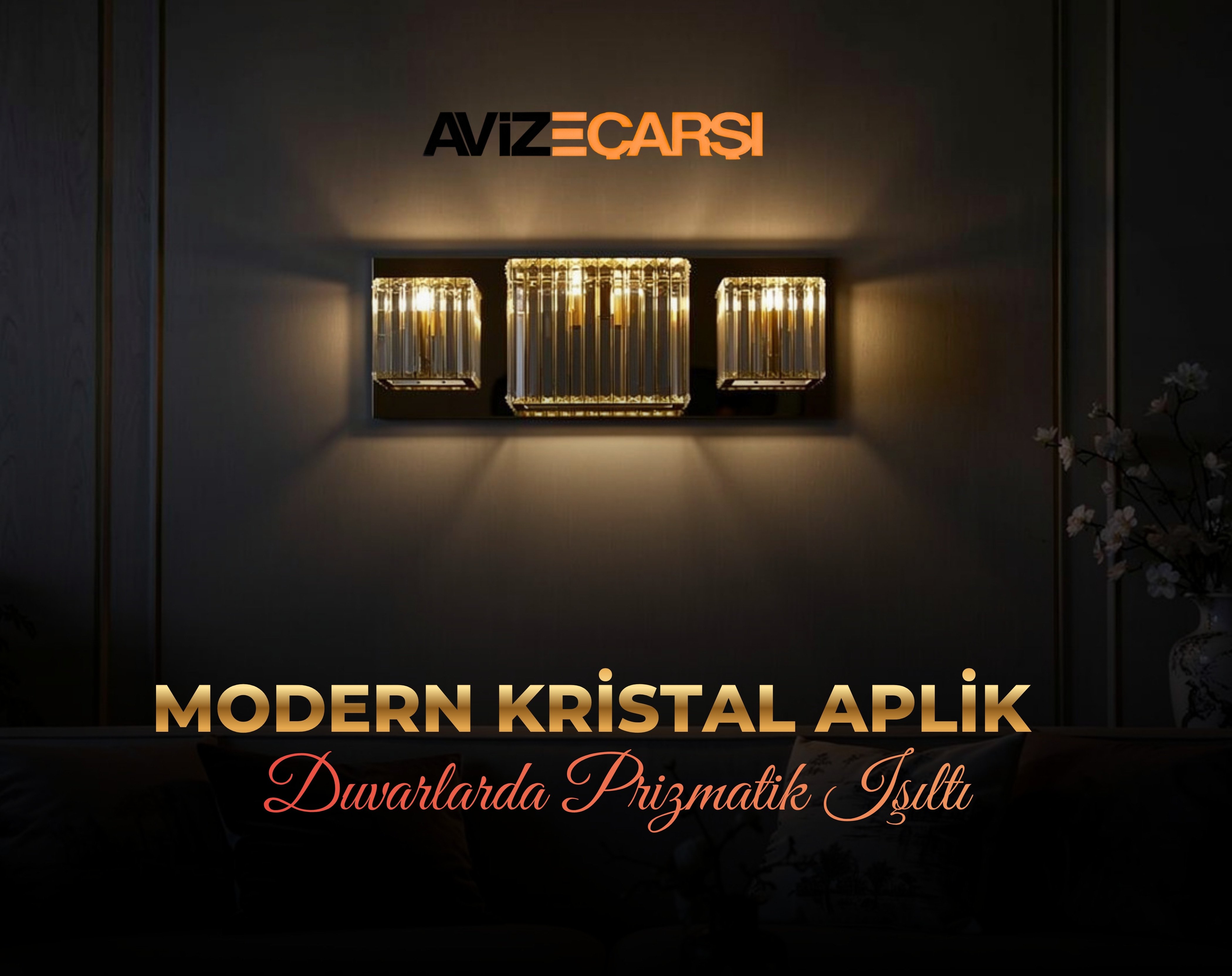 modern kristal aplik