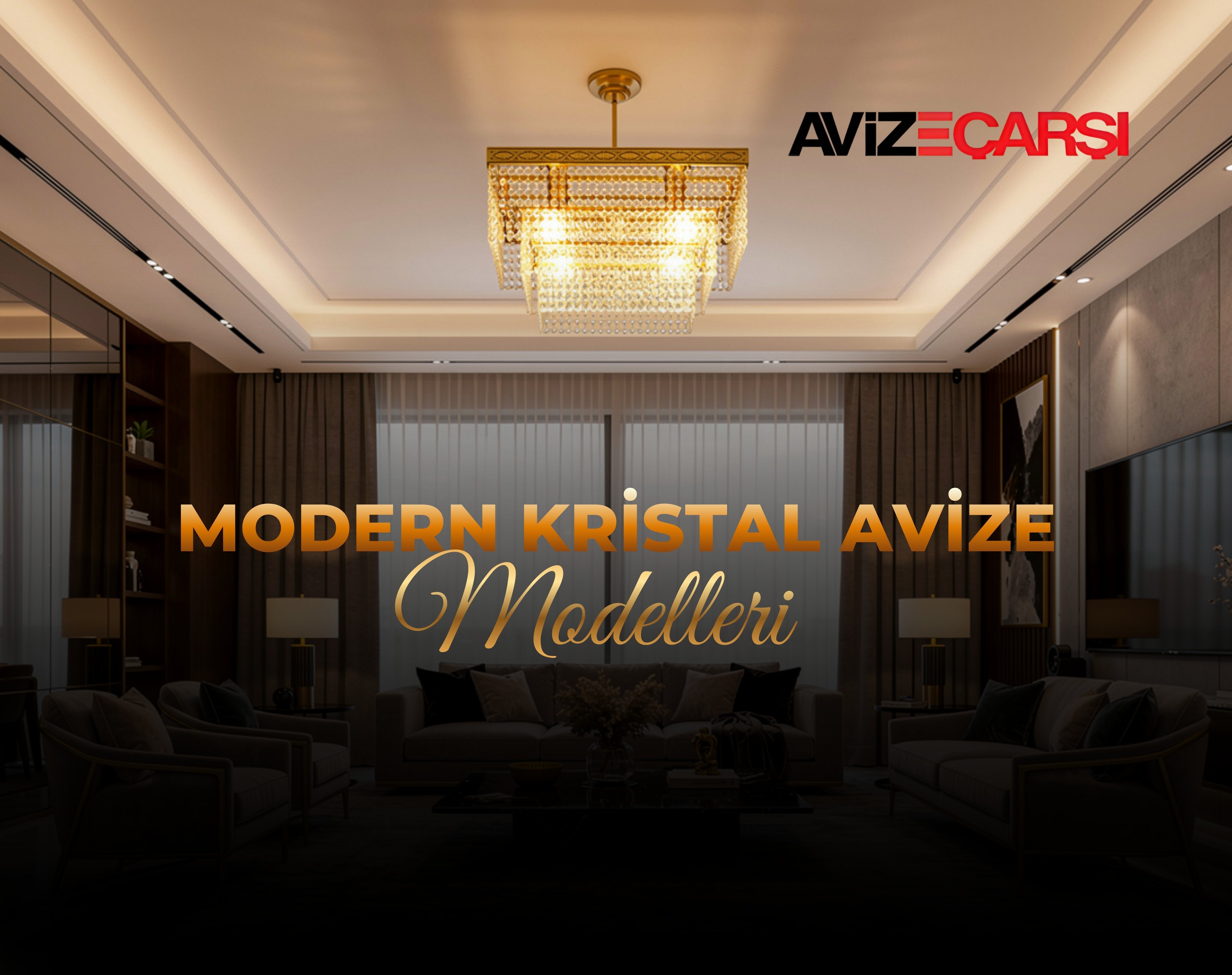 modern kristal avize