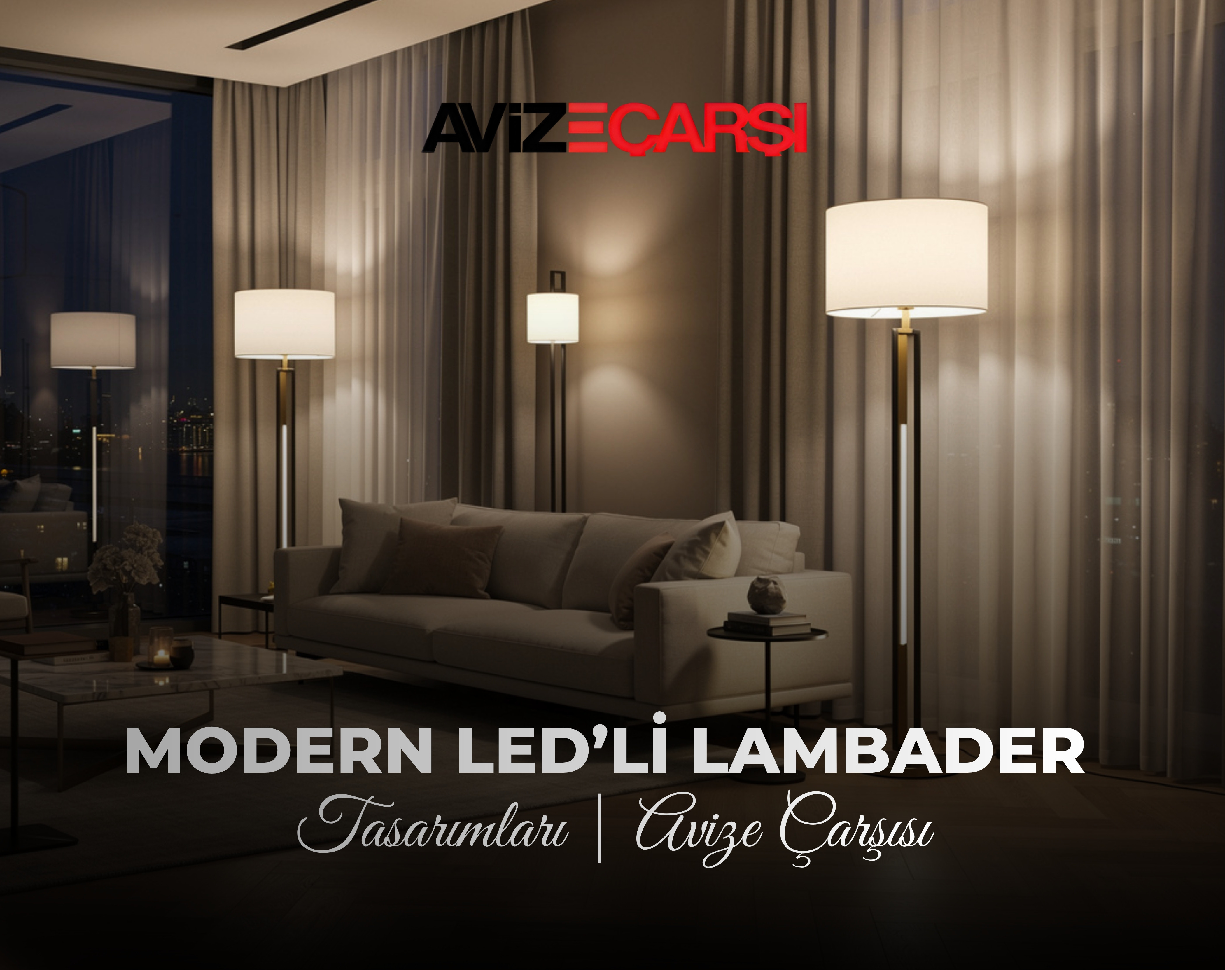 led ışık lambader