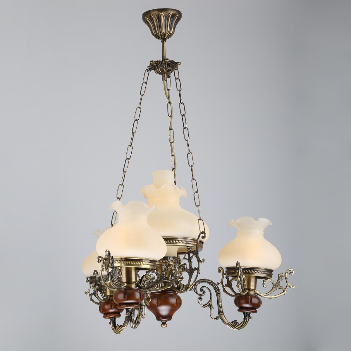 Avize Çarşısı Natural Collection Aladdin 3lü Sarkıt Avize | Eskitme Antik Kasa | Ananas Camlı | 4xE27 Duylu | Klasik Vintage Salon Yemek Odası Avizesi BS.2007-62-20 A