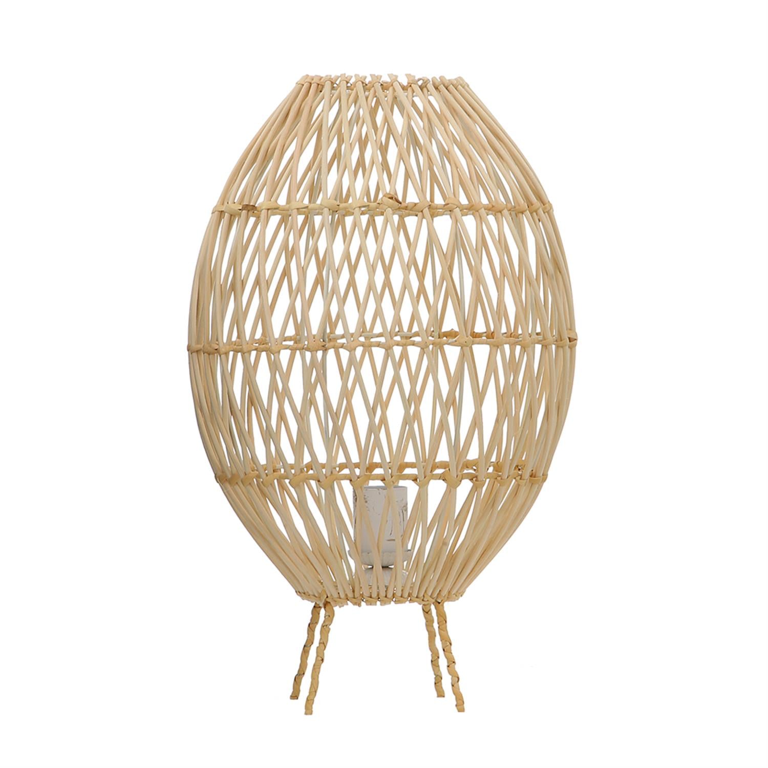 Avize Çarşısı BAMBU Hasır Renkli, Hasır Şapkalı, Masa Lambası, BAMBU.08ML