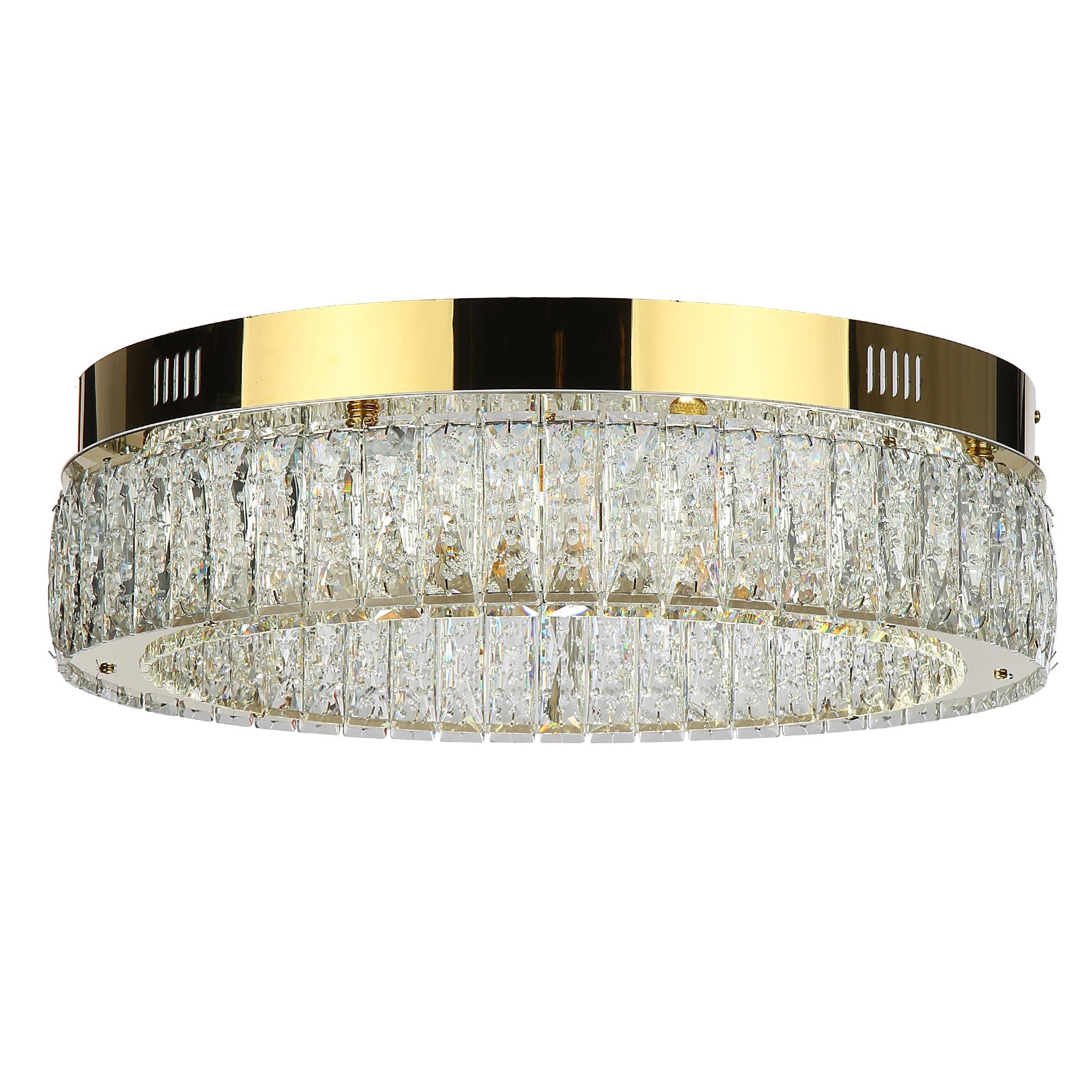Avize Çarşısı Fine Art Shiny Ring Taşlı, Ledli Gold Plafonyer Avize BS.7480-58-55PL