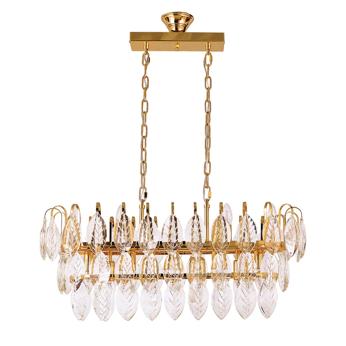 Avize Çarşısı Kristal Yaprak Taşlı Yemek Masası BS.8740-58-15