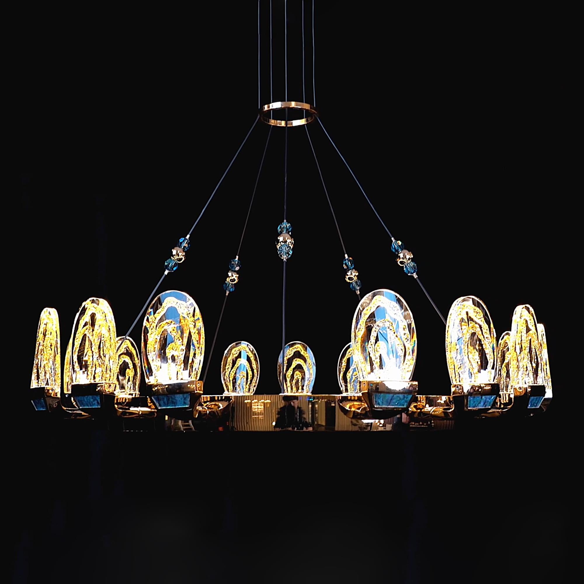 Avize Çarşısı Led Luxury Gold Led Avize BS.MD88330-18