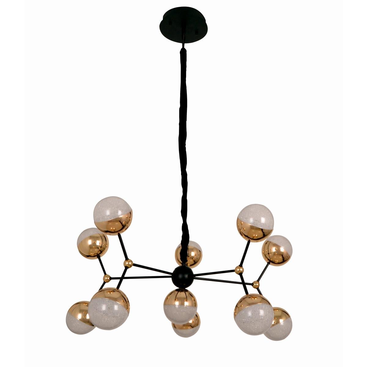 Avize Çarşısı Bohem Molekül 10lu Gold Ledli Avize BS.9273-58-10