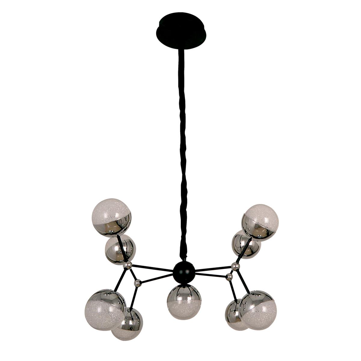 Avize Çarşısı Bohem Molekül 9lu Krom Ledli Avize BS.9273-51-09