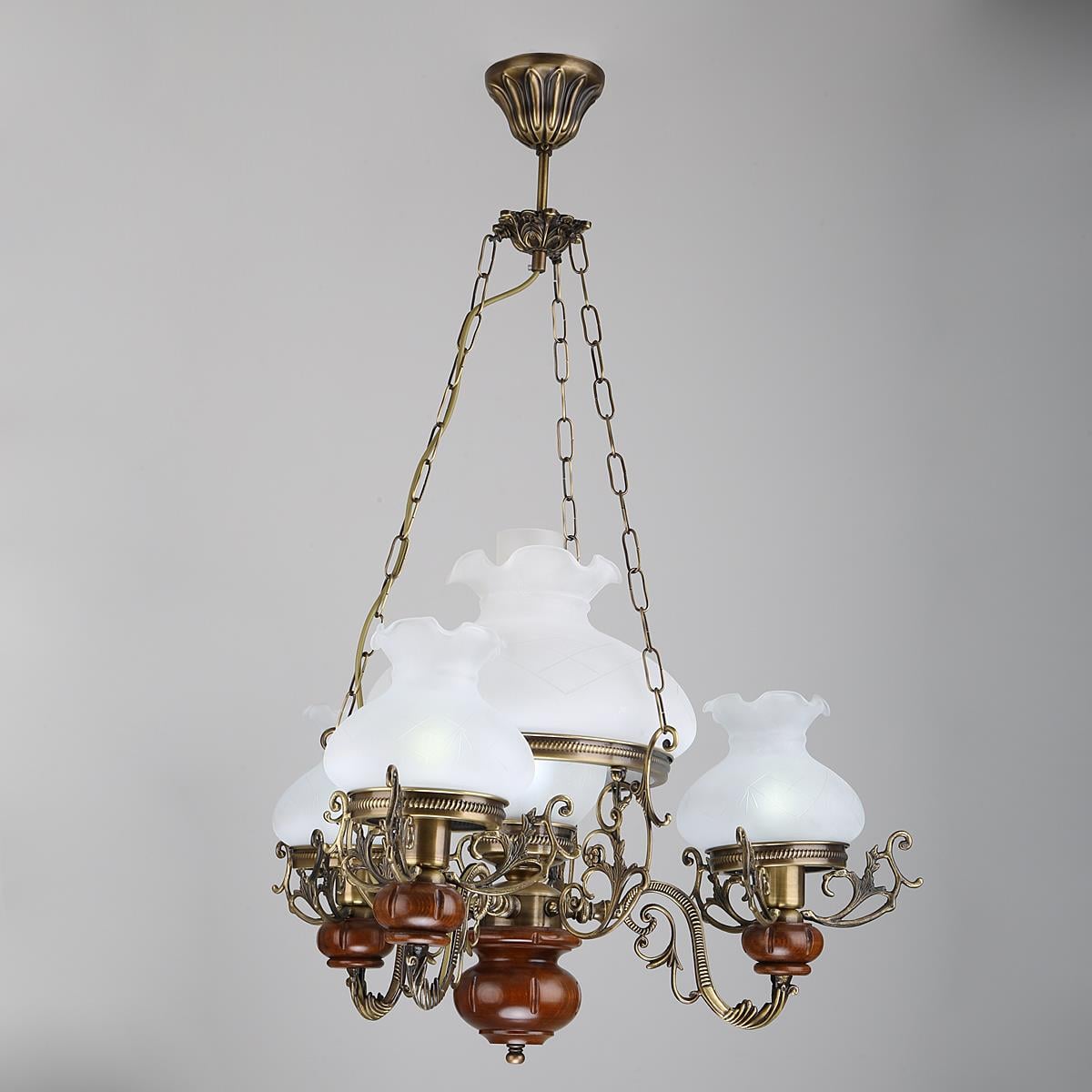 Avize Çarşısı Natural Collection Aladdin Eskitme Camlı 3lü Sarkıt Avize BS.2007-62-24 A