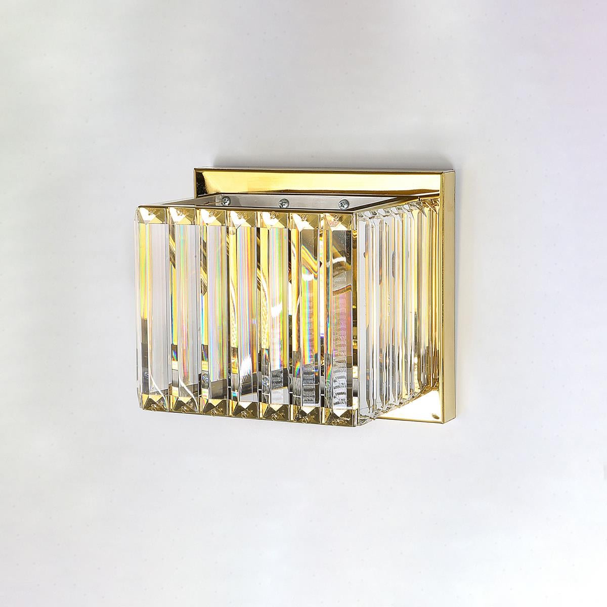 Avize Çarşısı Pırlanta Gold Renkli Kristal Taşlı Duvar Aplik BS.7746-78-19